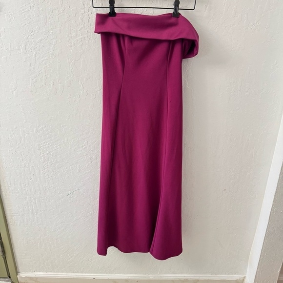 MARINA Dresses & Skirts - Marina Pink Purple Off Shoulder Fit Flare Midi Dress XS